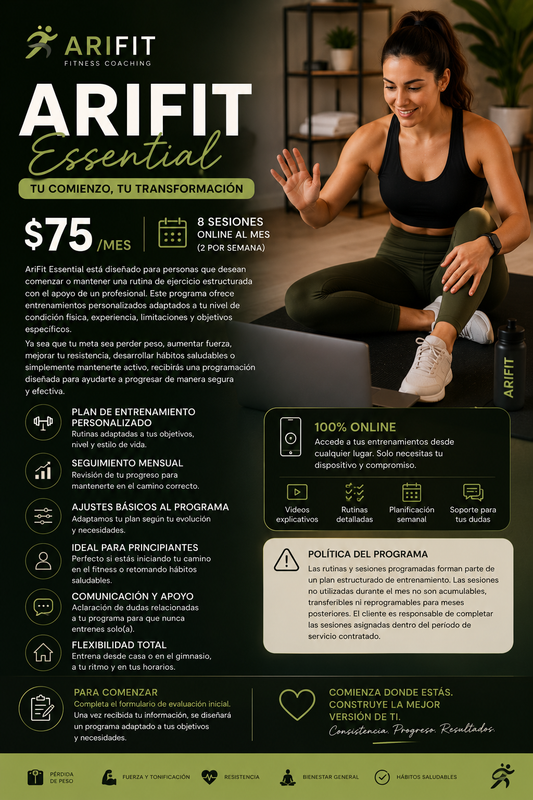 Training - Arifit Essential 8 sessiones